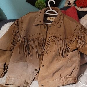 Genuine suede western style jacket